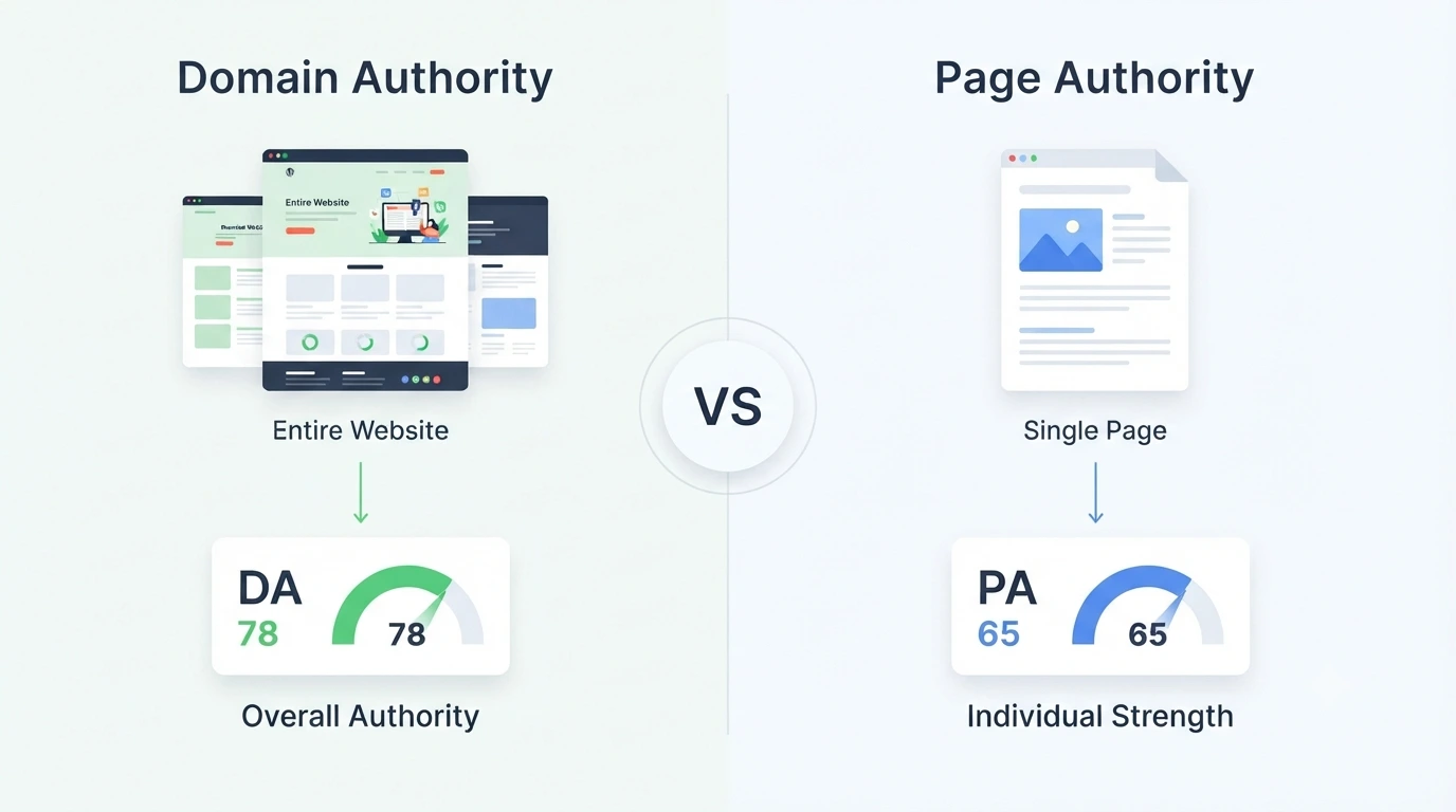 Domain Authority vs Page Authority