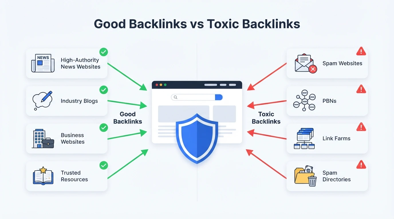 Toxic Backlinks vs Good Backlinks